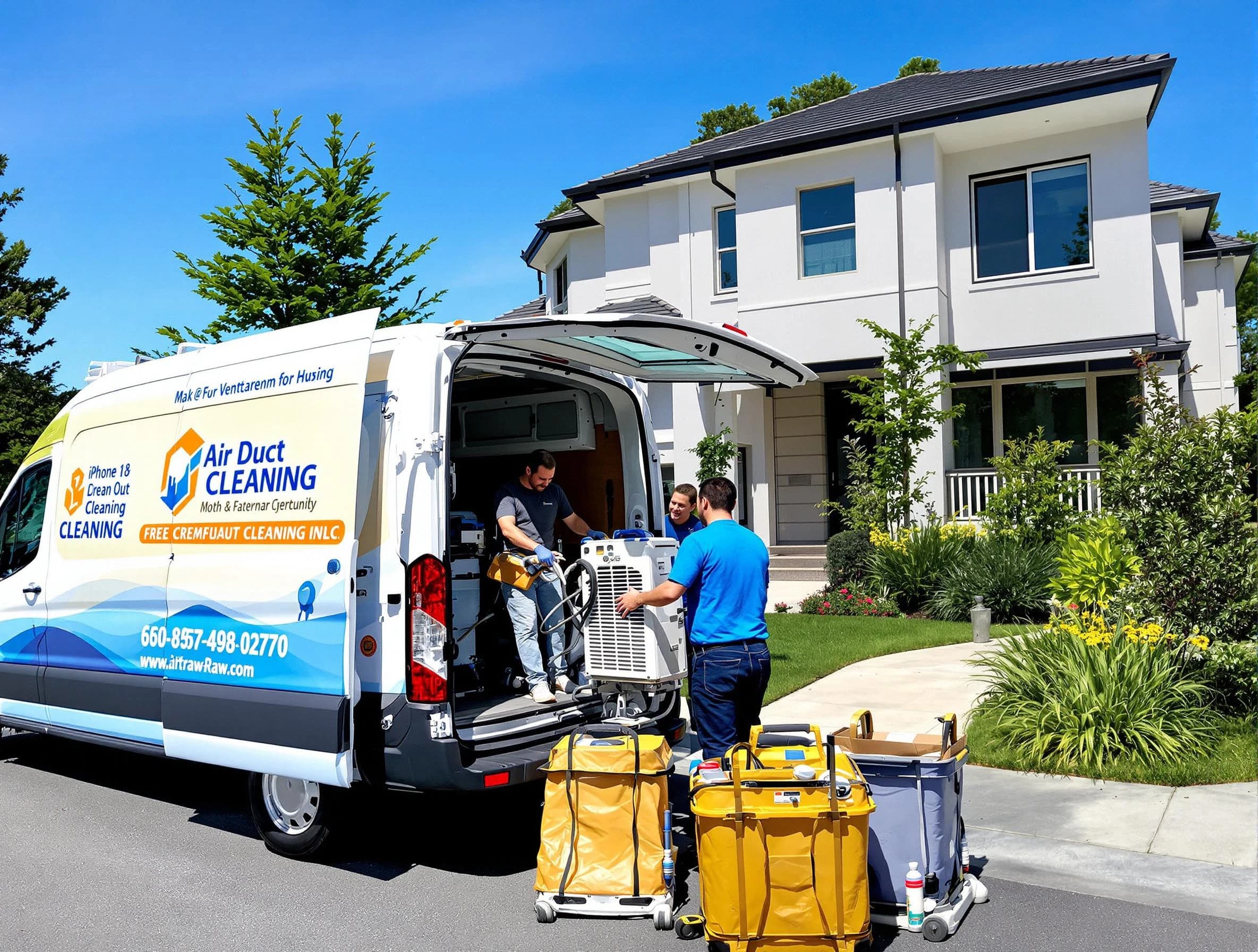 San Bernardino Air Duct Cleaning technician performing professional air duct cleaning in San Bernardino